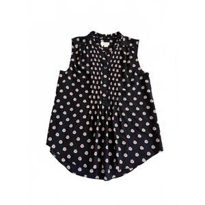 NWOT! Kate Spade Pink Flower Print Silk Tank Top Sleeveless Blouse Size Small